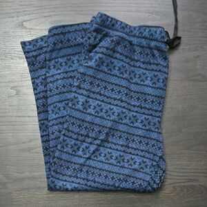 Stafford Men's XL Blue and Black Patterned Sleepwear Pants